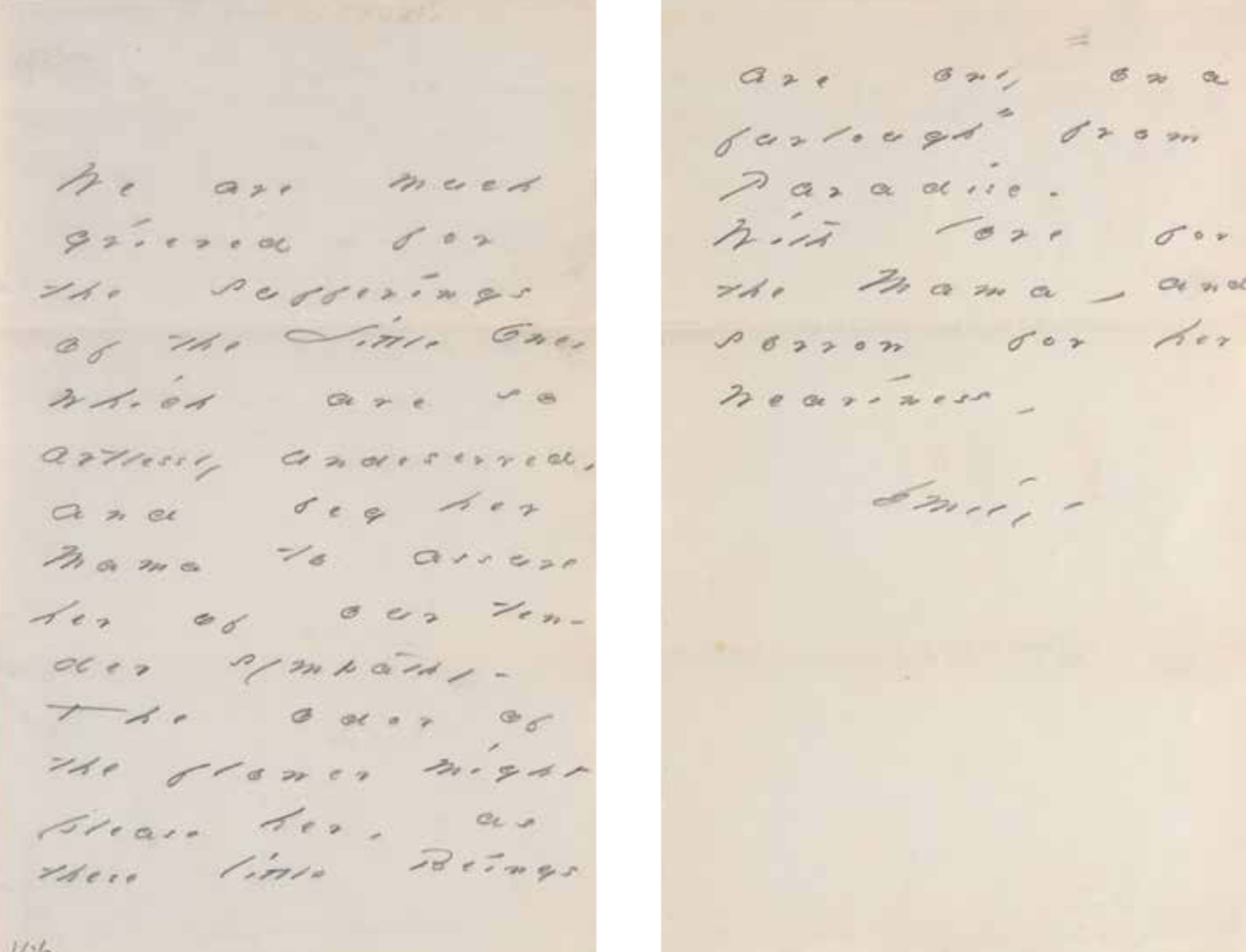 A tender, poetic letter by Emily Dickinson