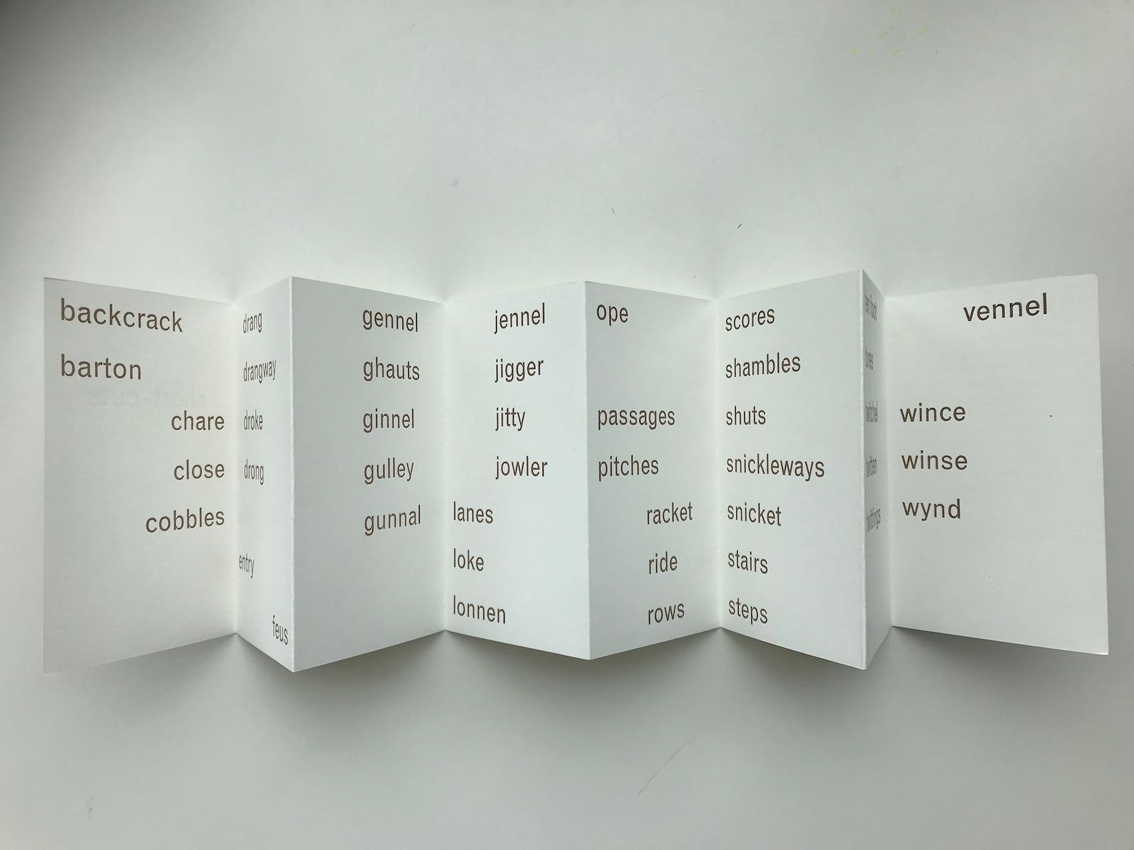 short-cuts by Erica Van Horn and Simon Cutts
