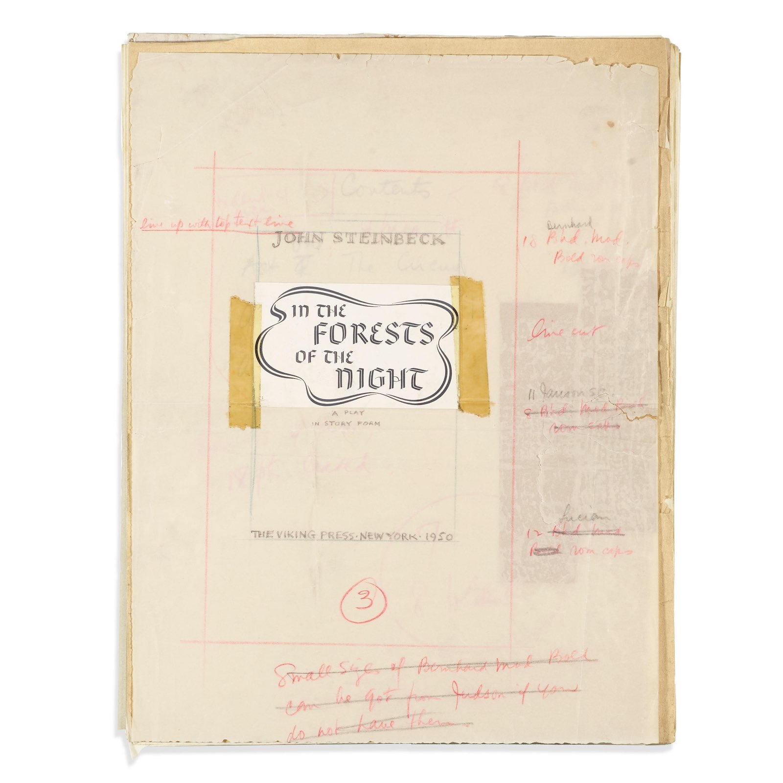 Original manuscript, galleys and published version of Burning Bright