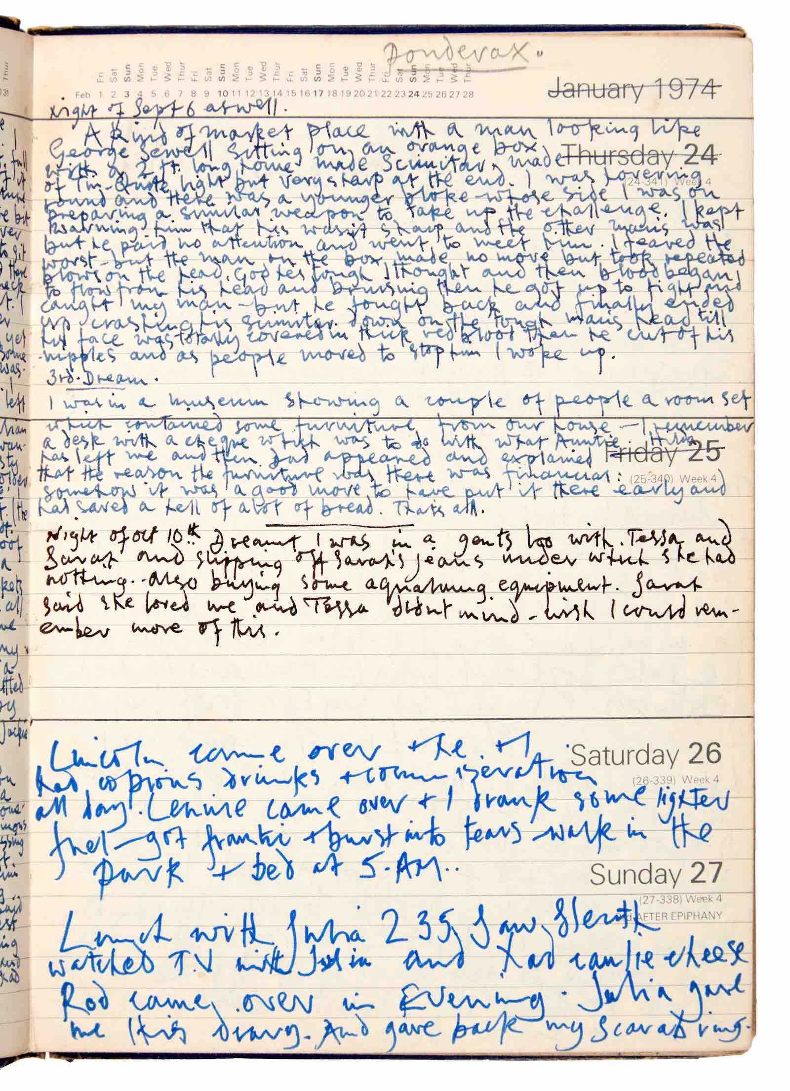 Part of Vivian MacKerrell's diary