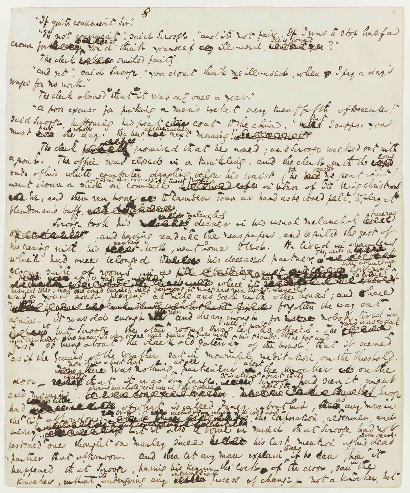 The manuscript of A Christmas Carol