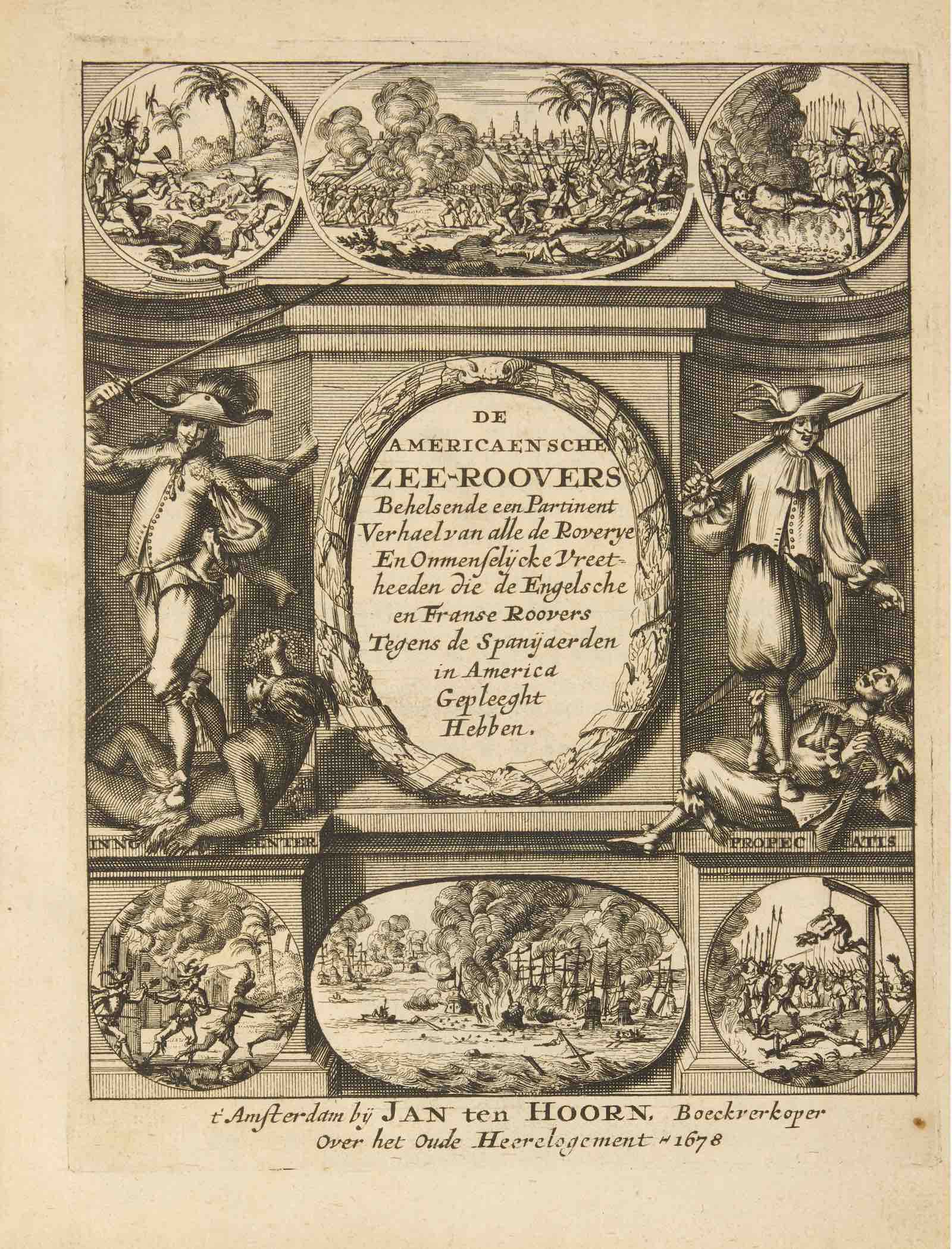 Alexandre Olivie Esquemelin, De Americaensche Zee-Roovers, first edition, t'Amsterdam, Jan ten Hoorn, boekverkoper, 1678. Estimate: £50,000 - £70,000.