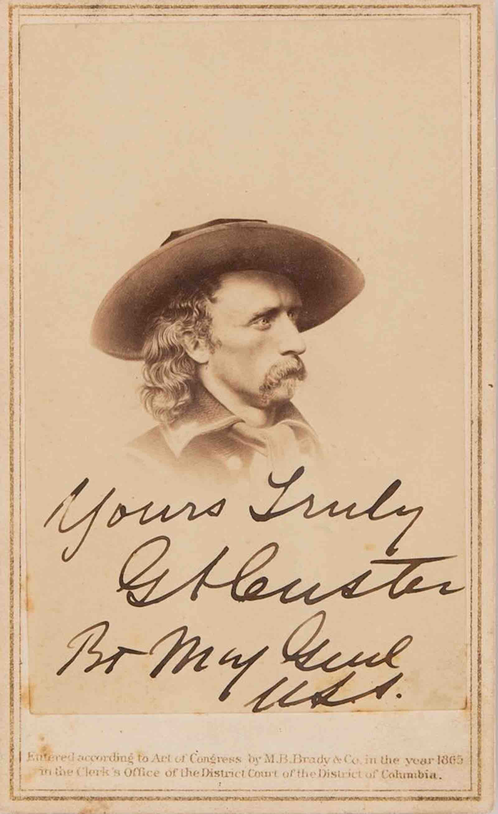 Custer signed photograph