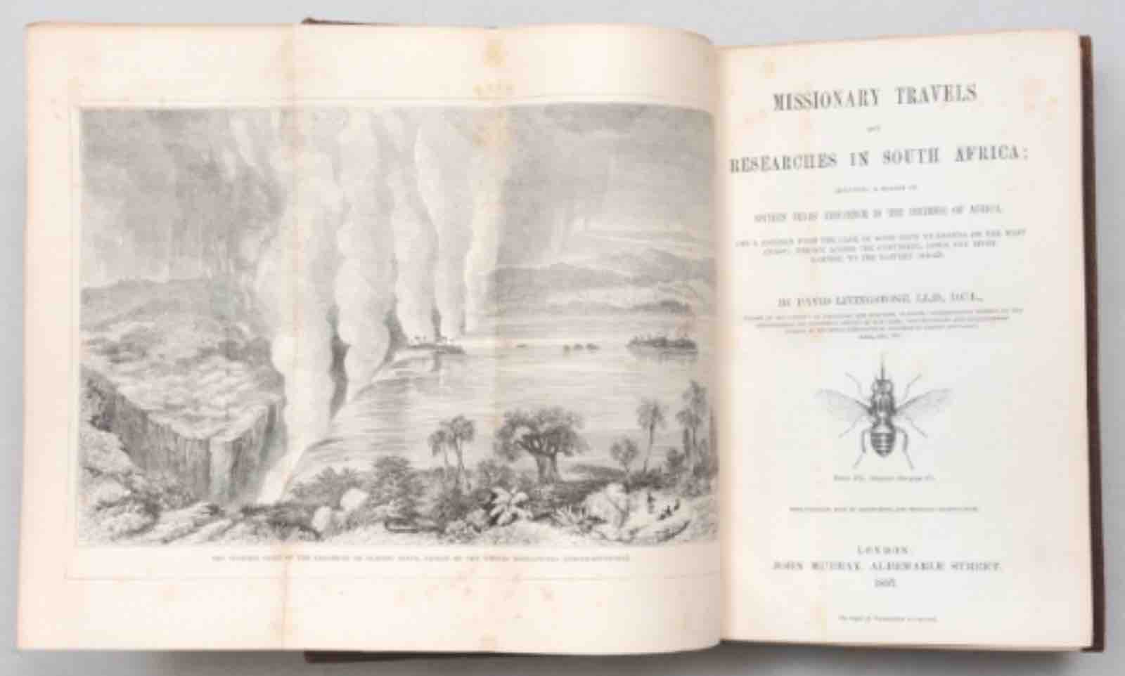 Original manuscript fragment of Missionary Travels by David Livingstone