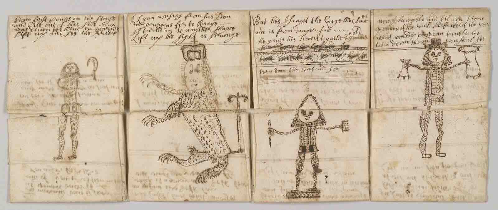 Beginning, Progress, and End of Man, early lift-the-flap book, dated 1698