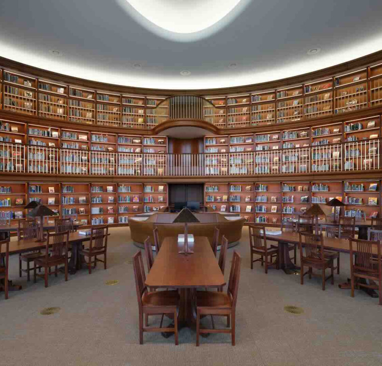 The research library at Lucas Museum of Narrative Art