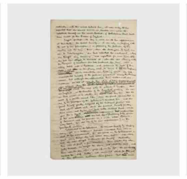 Vita Sackville-West’s autograph draft of A Note of Explanation, 1922